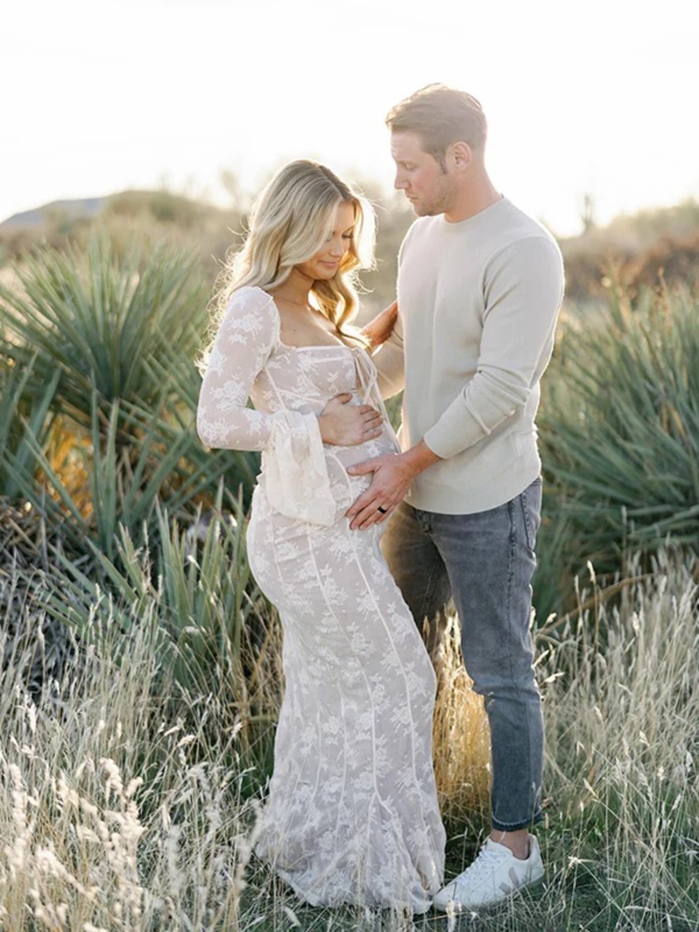 Momyknows White Lace Corset Square Neck Flare Sleeve Off Shoulder Maxi Dress